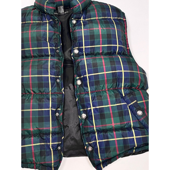 Banana Republic Womans Vest Green Plaid Puffer Down Feather Vest Size S - Picture 10 of 10